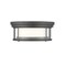 Z-Lite Willow 2 Light Flush Mount, Bronze & Inner White and Outer Clear 426F12-BRZ - alternate 4